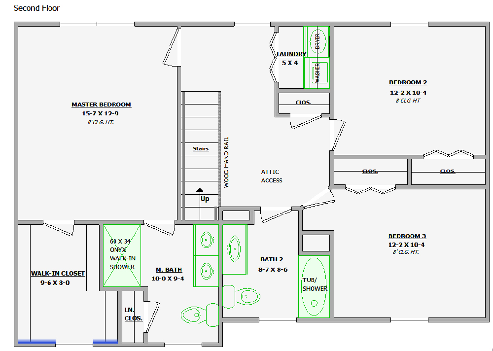 2nd Floor - Floor Plan for 608 W North St, Mt Sterling, IL