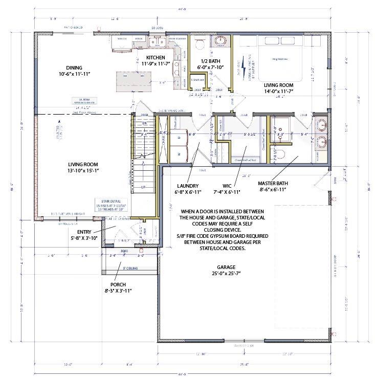 Home 6, 622 W North Street, Granger 1st Floor Plan