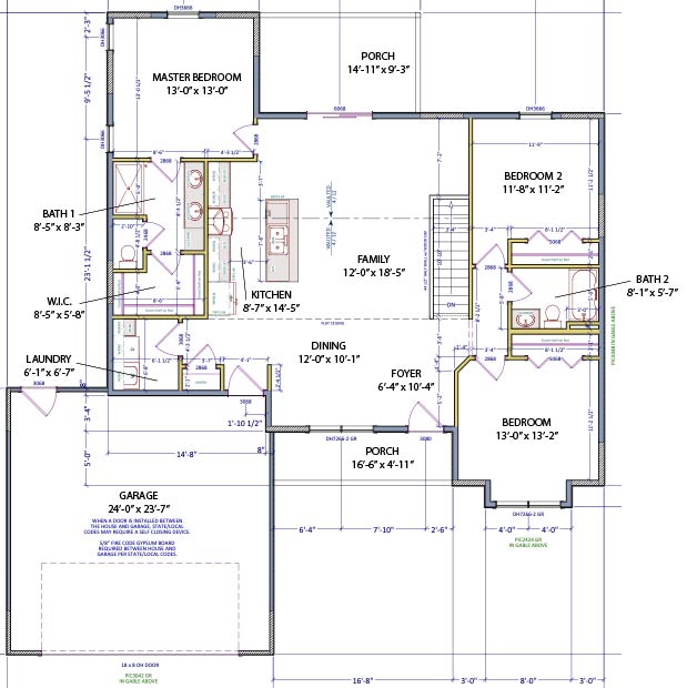 625 W North Street Floor Plan, House 9 Stone