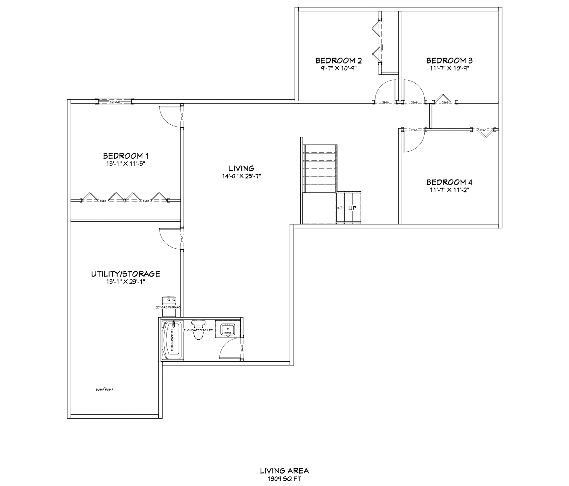 Home 10, 612 W North Street, Hannel Floor Plan Basement