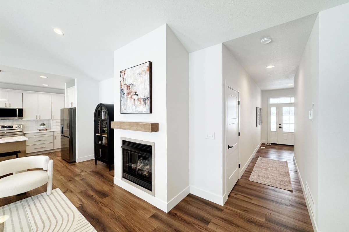 Wooden floor hallway